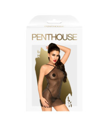 Robe transparente et string assorti Noir Bombshell 